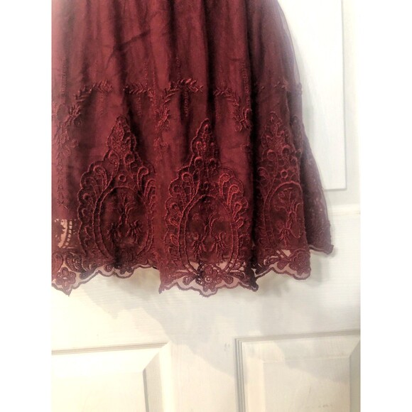 Abercrombie Fitch Women Mini Skirt S Wide Elastic WaistBand Toile Overlay - Picture 3 of 7